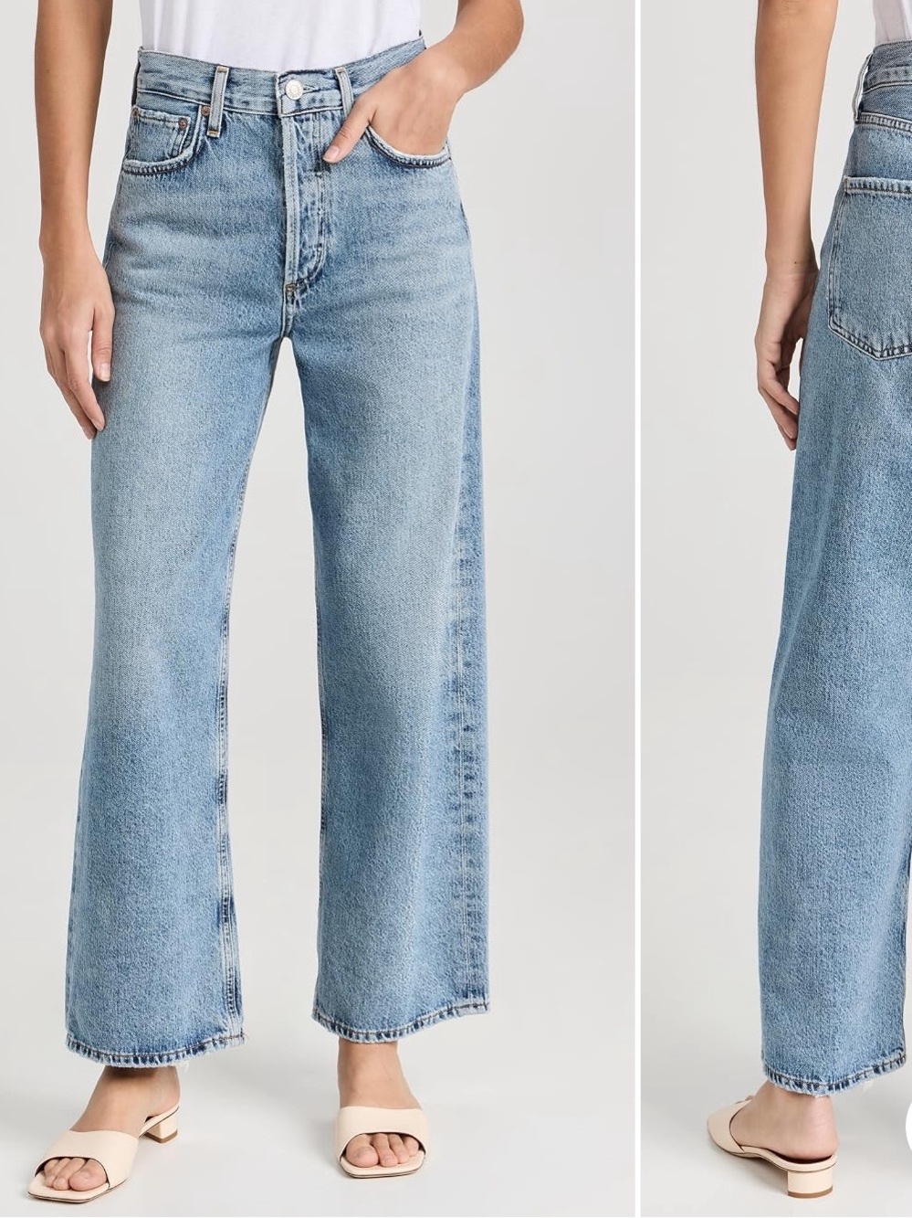 AGOLDE Ren Hugh Rise Wide Leg Jeans